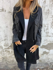 Lapel Denim Patchwork Design Jacket (Buy 2 Free Shipping)