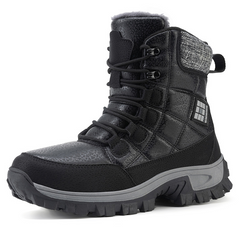 (⏰Limited Time Discount 49% off)Men's Thick Warm Snow Boots Wide Toe Anti-skid Fur Lined Leather Boots Waterproof Winter Hiking Boots